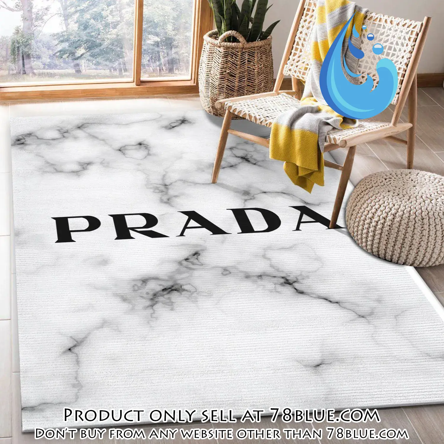 Prada area rug bedroom rug christmas gift us decor 78b0638960